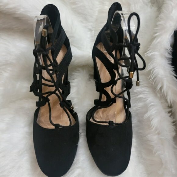 Payless Black Cage Heels - Picture 1 of 1